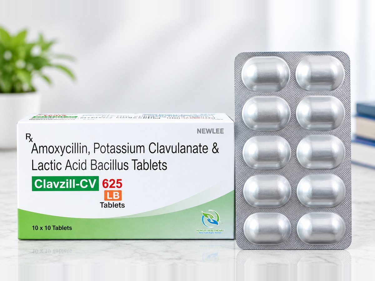 Clavzill-CV 625 LB — Amoxycillin, Potassium Clavulanate and Lactic Acid Bacillus Tablets